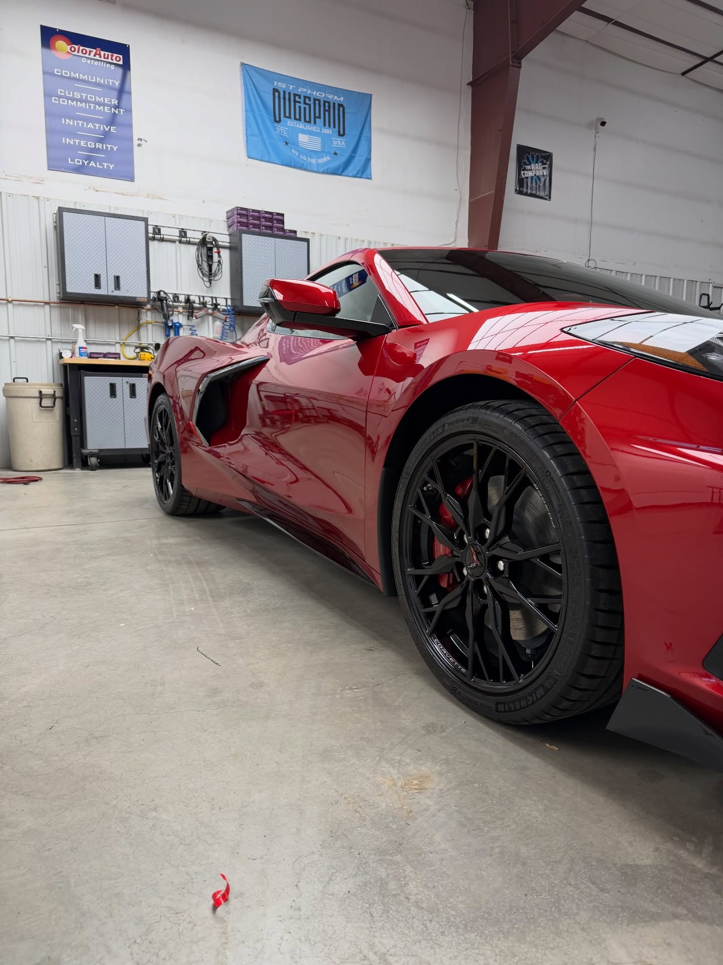 Corvette paint protection film installation detail and coverage